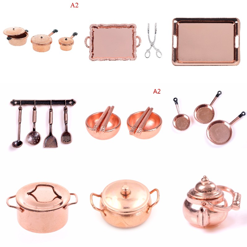 Kitchen Gadgets Gold - Maison de poupée Miniature couleur or