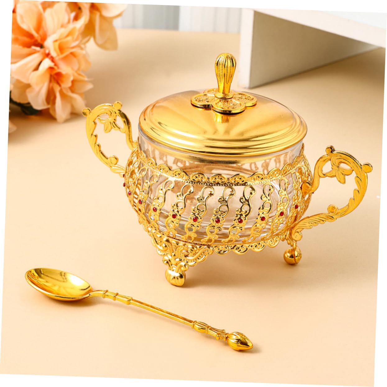 Kitchen Gadgets Gold - Bol à sucre avec couvercle et